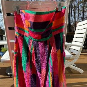 Tibi Women's strapless dress multicolor silk size 6